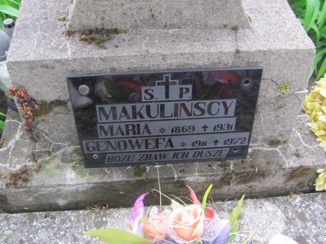 Maria Makulińska 1868 Rymanów - Grobonet - Wyszukiwarka osób pochowanych