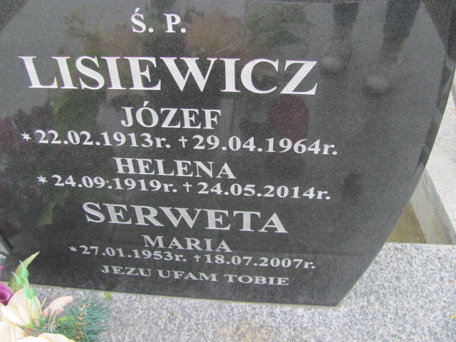 Helena Lisiewicz 1919 Rymanów - Grobonet - Wyszukiwarka osób pochowanych