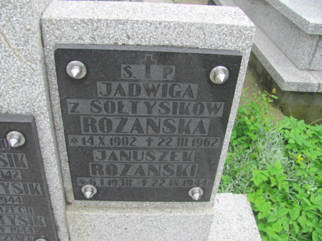 Jadwiga Różańska 1902 Rymanów - Grobonet - Wyszukiwarka osób pochowanych