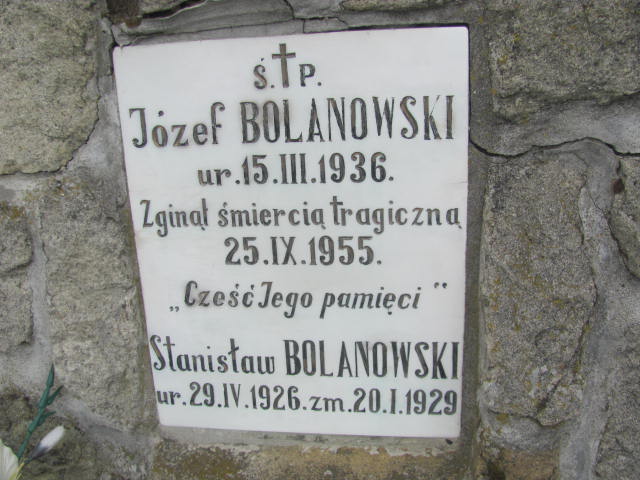 Stanisław Bolanowski 1926 Rymanów - Grobonet - Wyszukiwarka osób pochowanych