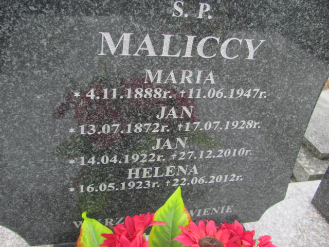 Jan Malicki 1972 Rymanów - Grobonet - Wyszukiwarka osób pochowanych