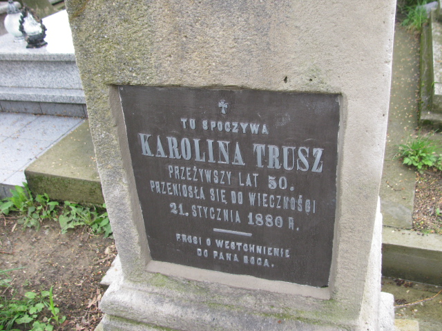 Karolina Trusz 1829 Rymanów - Grobonet - Wyszukiwarka osób pochowanych