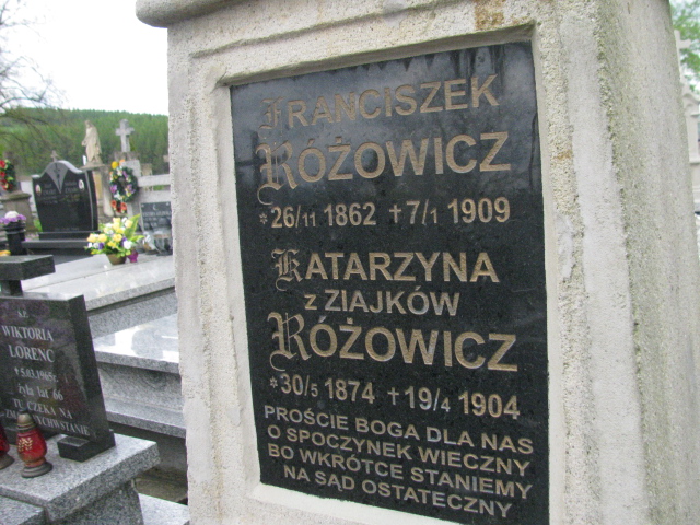 Franciszek Różowicz 1862 Rymanów - Grobonet - Wyszukiwarka osób pochowanych