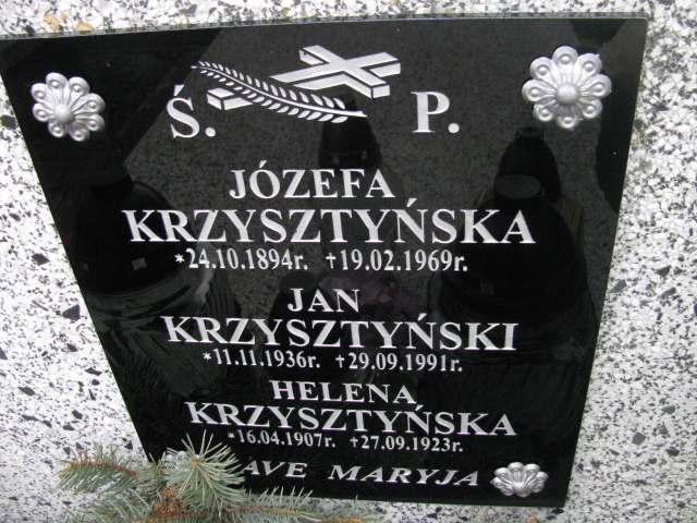Helena Krzysztyńska 1907 Rymanów - Grobonet - Wyszukiwarka osób pochowanych