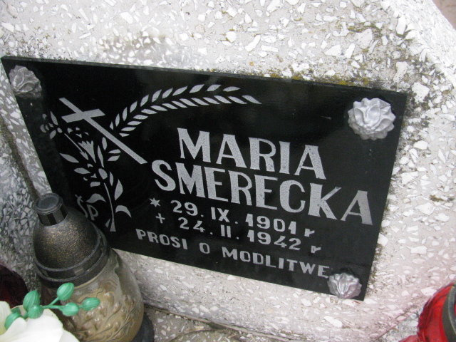 Maria Smerecka 1901 Rymanów - Grobonet - Wyszukiwarka osób pochowanych