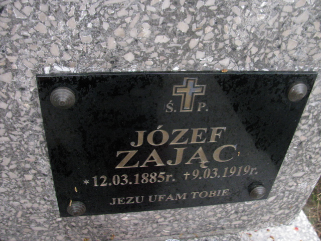 Józef Zając 1885 Rymanów - Grobonet - Wyszukiwarka osób pochowanych