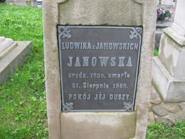Ludwika Janowska 1819 Rymanów - Grobonet - Wyszukiwarka osób pochowanych
