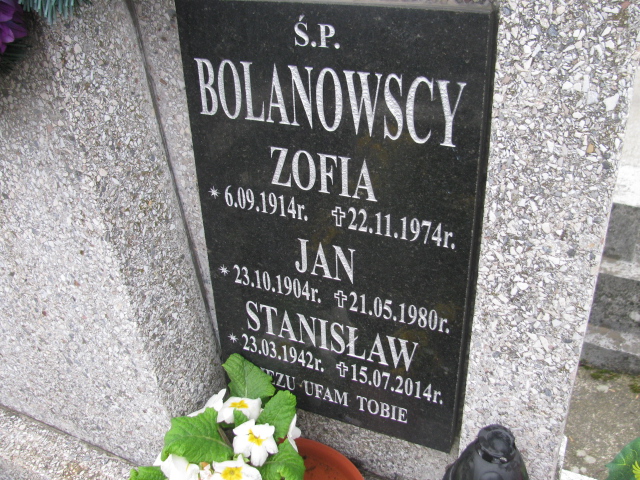 Jan Bolanowski 1904 Rymanów - Grobonet - Wyszukiwarka osób pochowanych