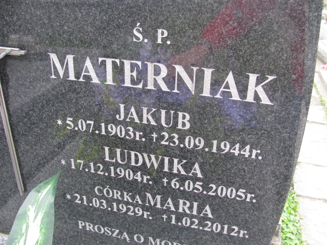 Jakub Materniak 1903 Rymanów - Grobonet - Wyszukiwarka osób pochowanych