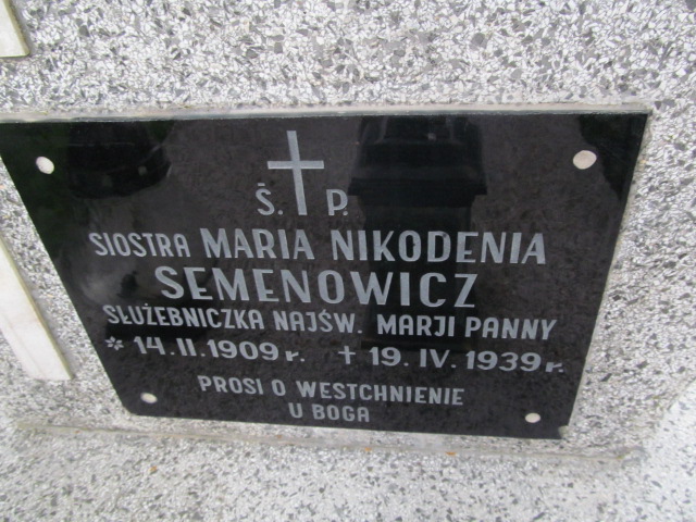 Maria Nikodenia Semenowicz 1909 Rymanów - Grobonet - Wyszukiwarka osób pochowanych