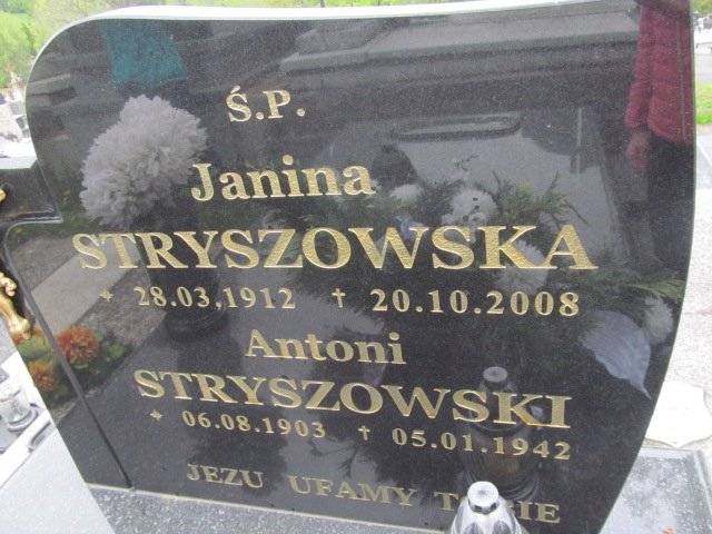 Antoni Stryszowski 1903 Rymanów - Grobonet - Wyszukiwarka osób pochowanych