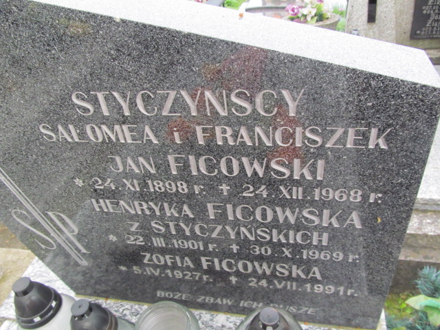 Zofia Ficowska 1927 Rymanów - Grobonet - Wyszukiwarka osób pochowanych