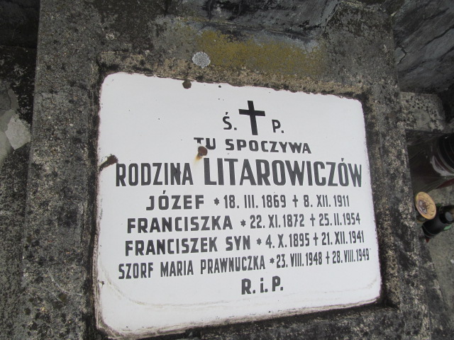 Franciszek Litarowicz 1895 Rymanów - Grobonet - Wyszukiwarka osób pochowanych