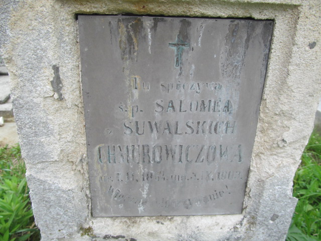 Salomea Chmurowiczowa 1854 Rymanów - Grobonet - Wyszukiwarka osób pochowanych