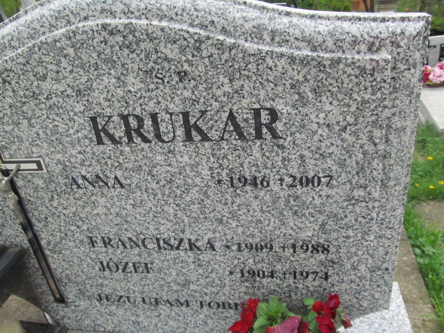 Anna Krukar 1945 Rymanów - Grobonet - Wyszukiwarka osób pochowanych