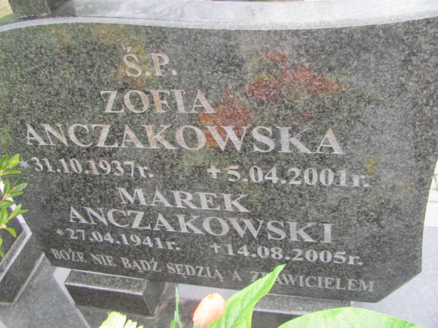 Zofia Anczakowska 1937 Rymanów - Grobonet - Wyszukiwarka osób pochowanych