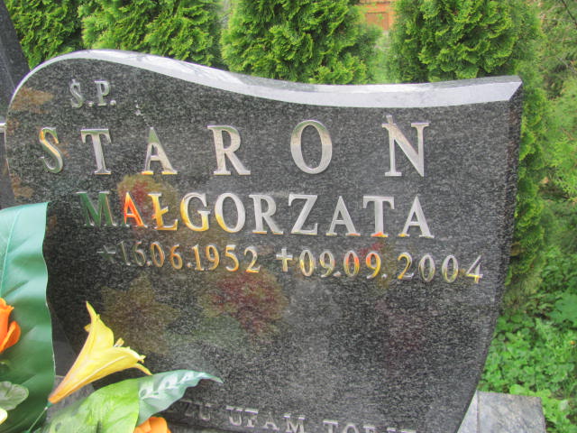 Małgorzata Staroń 1952 Rymanów - Grobonet - Wyszukiwarka osób pochowanych