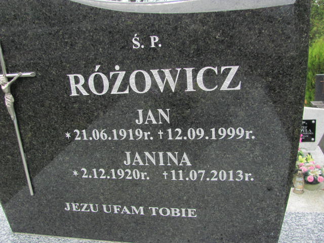 Janina Różowicz 1920 Rymanów - Grobonet - Wyszukiwarka osób pochowanych