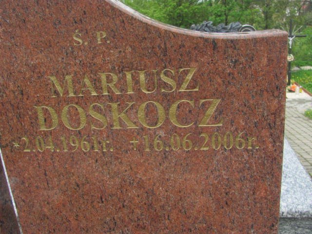 Mariusz Doskocz 1961 Rymanów - Grobonet - Wyszukiwarka osób pochowanych