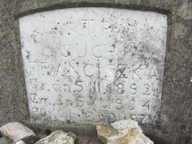 Franciszka Such 1892 Rymanów - Grobonet - Wyszukiwarka osób pochowanych
