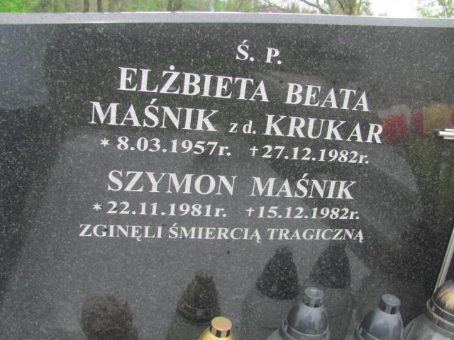 Szymon Maśnik 1981 Rymanów - Grobonet - Wyszukiwarka osób pochowanych