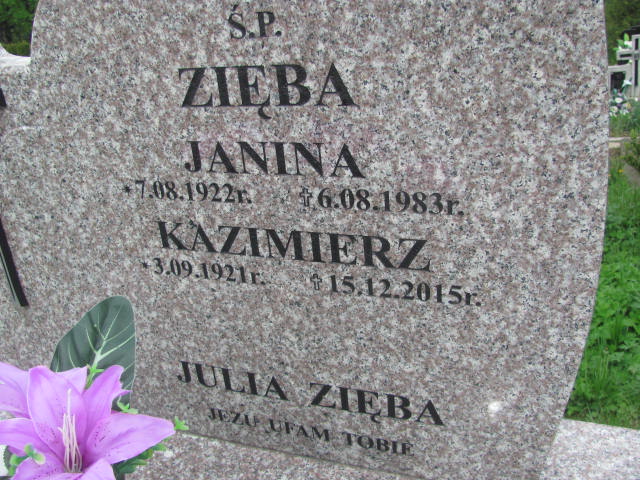 Kazimierz Zięba 1921 Rymanów - Grobonet - Wyszukiwarka osób pochowanych