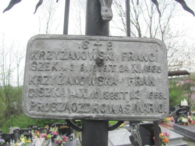 Franciszek Krzyżanowski 1878 Rymanów - Grobonet - Wyszukiwarka osób pochowanych
