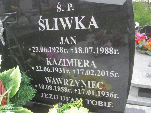 Wawrzyniec Śliwka 1858 Rymanów - Grobonet - Wyszukiwarka osób pochowanych