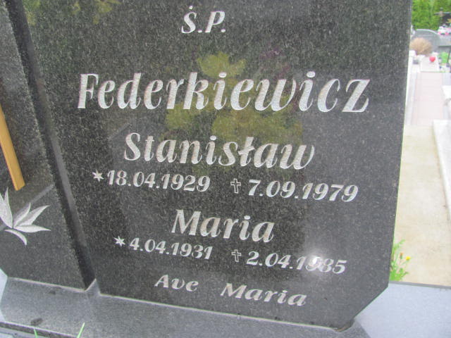 Maria Federkiewicz 1931 Rymanów - Grobonet - Wyszukiwarka osób pochowanych
