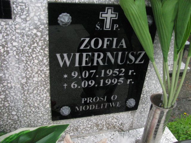 Zofia Wiernusz 1952 Rymanów - Grobonet - Wyszukiwarka osób pochowanych