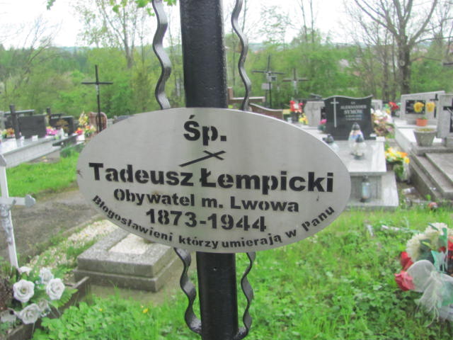 Tadeusz Łempicki 1872 Rymanów - Grobonet - Wyszukiwarka osób pochowanych