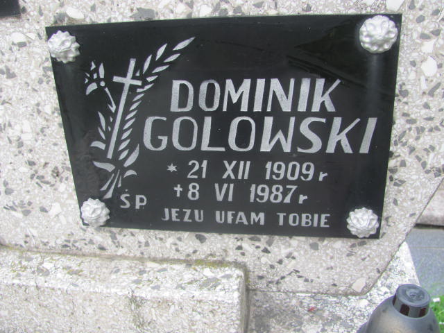 Dominik Golowski 1909 Rymanów - Grobonet - Wyszukiwarka osób pochowanych